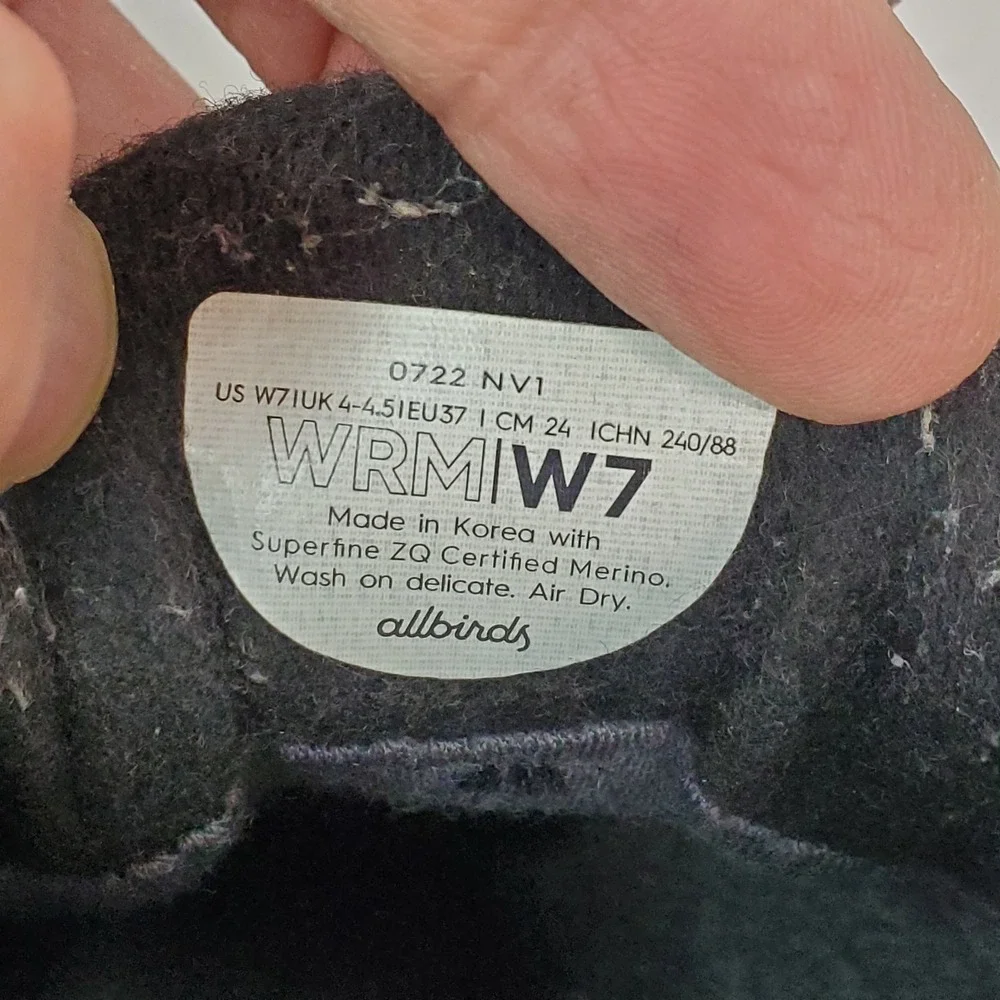 Allbirds Wool Running Men's Size 7W Gray‎ Lightweight Comfort Hipster Natural